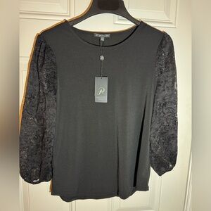 Adrianna Papell 3/4 Sleeve Lace Top NWT